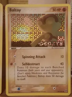 Baltoy - 53/107 Pokemon Deoxys - Reverse Holo / Stamped LP- and grumpig - Image 2