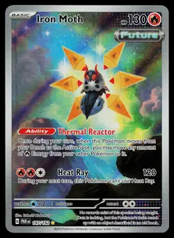 Pokemon Card - Iron Moth Paradox Rift 187/182 Illustration Rare - Image 1