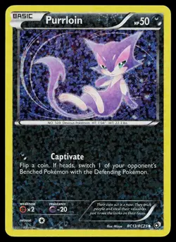 Pokemon Card - Purrloin Legendary Treasures: Radiant Collection RC13/RC25 Holo - Image 1