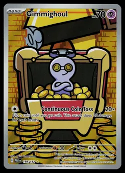 Pokemon Card - Gimmighoul Paradox Rift 198/182 Illustration Rare - Image 1