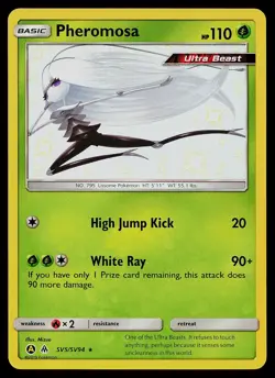 Pokemon Card - Pheromosa Hidden Fates Shiny Vault SV5/SV94 Shiny Rare - Image 1