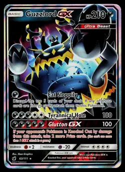 Pokemon Card - Guzzlord GX Crimson Invasion 63/111 Holo GX Rare - Image 1
