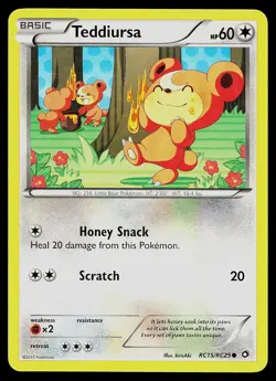 Pokemon Card - Teddiursa Legendary Treasures: Radiant Collection RC15/RC25 Holo - Image 1
