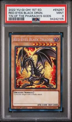 2022 Yu-Gi-Oh! Red-Eyes Black Dragon MP22-EN267 Secret Rare PSA 9 MINT - Image 1