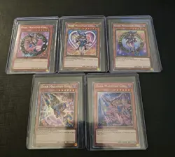 5 Dark Magician Girl Set Platinum Secret Alt Art NM YuGiOh TCG - Image 1