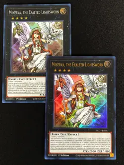 Yugioh Minerva The Exhalted Lightsworn BLC1-EN013 1st Ultra x2 (NM) - Image 1