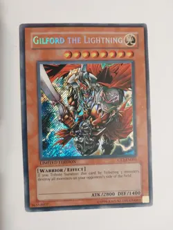 Yugioh Gilford the Lightning CT2-EN001 Secret Rare Limited Edition - Image 1