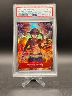 2024 ONE PIECE PROMOS TREASURE BOOSTERS SET #006 MONKEY D. LUFFY PSA 10 - Image 1