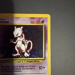 Pokemon Mewtwo TCG Base Set Holo Unlimited Rare Card 10/102 1999 - Image 2