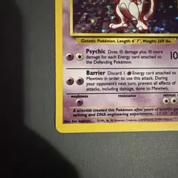 Pokemon Mewtwo TCG Base Set Holo Unlimited Rare Card 10/102 1999 - Image 4
