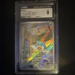 CGC 9 Quaxly Illustration Rare Holo Paldea Evolved 206/193 Pokemon Card 2023 - Image 1