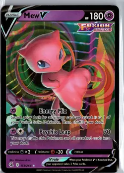 Mew V - 113/264 - Fusion Strike - Pokemon Card MP - Image 1