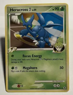 Heracross 24/111 Rising Rivals Rare Elite Four E4 LP Pokemon Card - Image 1