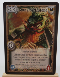 WARLORD Saga of the Storm CCG Dwarf Character Card GARN HEARTHSTONE 191/580 - Image 1