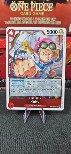 PRB02-001 Koby : Rare Foil English One Piece TCG Card : PRB02: One Piece Card - Image 1