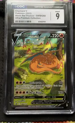 Charizard V SWSH260 ULTRA PREMIUM COLLECTION PROMO Pokemon Card 050 CGC 9 - Image 1