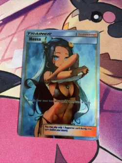 Nessa - Pokemon - Waifu - Goddess - DIY - Full Art - Glossy - Trainer Card - Image 1