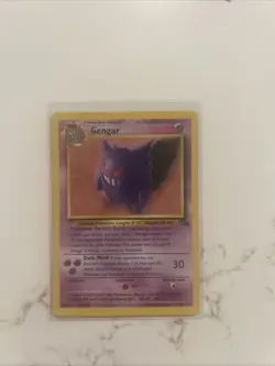 Pokemon TCG Gengar Fossil Card 20/62 Unlimited Regular Rare - Image 1