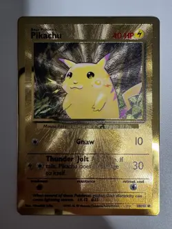Pokemon TCG Celebrations Pikachu Gold Metal Card 58/102 25th Anniversary Edition - Image 3