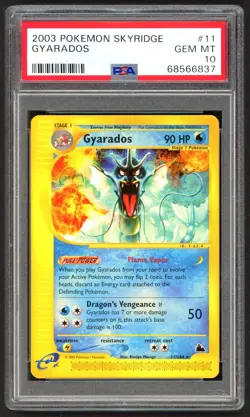 Pokemon Card - PSA 10 Gyarados 11/144 - Skyridge Non Holo - GEM MT - Image 1