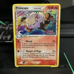 Pokemon TCG - Primeape Ex Holon Phantoms 50/110 Reverse Holo Stamped - MP - Image 1