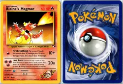 Pokemon Card - Blaine's Magmar 37/132 Gym Heroes Uncommon Unlimited MP - Image 3