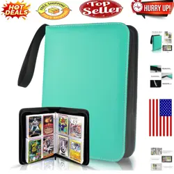 Teal 400-Pocket Card Binder – Ultimate Storage for Trading Cards & Collectibles - Image 1
