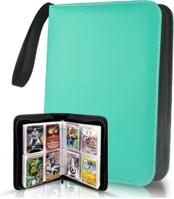 Teal 400-Pocket Card Binder – Ultimate Storage for Trading Cards & Collectibles - Image 3