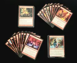 Magic The Gathering: MTG Bulk Lot of 100 Red, Common/Uncommon NF NM - Image 1