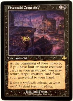 MTG Oversold Cemetery *RETRO FRAME* Dominaria Remastered 309 NM - Image 1