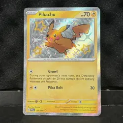 Pokemon Pikachu SV: Paldean Fates Shiny Rare Holo 131/091 2024 - Image 1