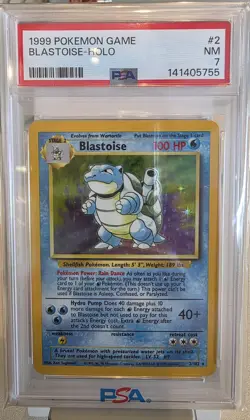 1999 Pokemon Game Blastoise-Holo Psa 7 - Image 1