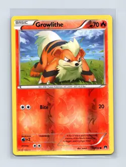 Growlithe 10/122 Common BREAKpoint Pokemon Reverse Holo Lightly Played - Image 1