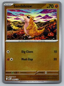 2025 Pokemon Mega Evolution Sandshrew 068/132 Reverse Holo - Image 1