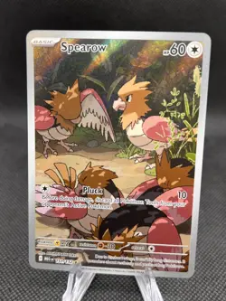 2025 Pokemon Mega Evolution Spearow Illustration Rare #151/132 - Image 1