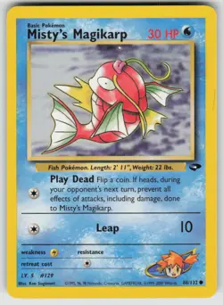 Misty's Magikarp 88/132 Common Gym Challenge Pokemon Unlimited Moderately Played - Image 1