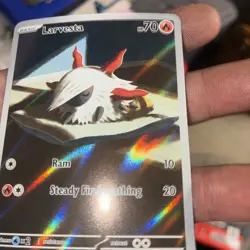 Larvesta 196/191 Illustration Rare SV08: Surging Sparks Pokemon TCG NM - Image 3
