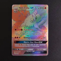 Pokemon Volcarona GX Full Art Rainbow Rare Holo 252/236 Sm-Cosmic Eclipse - Image 1