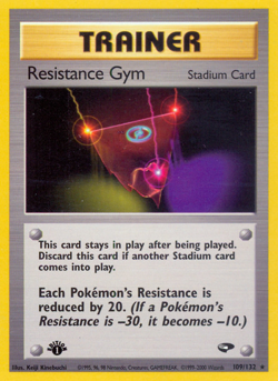 Resistance Gym 109/132 Rare Gym Challenge Pokemon Unlimited Moderately Played - Image 1