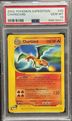2002 Pokemon Expedition #40 Charizard PSA 10 GEM MINT - Image 2