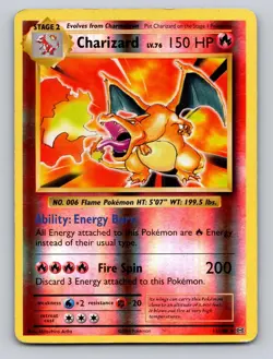 Charizard 11/108 Holo Rare Evolutions Pokemon Reverse Holo HP - Image 1