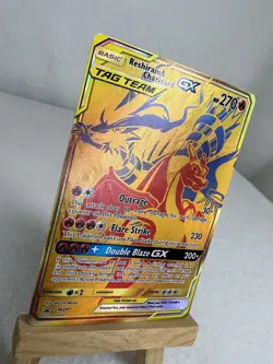 Reshiram & Charizard GX SM247 Sm: Holo Tag Team Full Art Pokemon NM/LP See Pics - Image 2