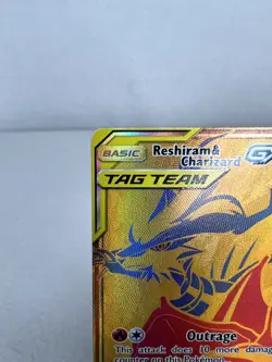 Reshiram & Charizard GX SM247 Sm: Holo Tag Team Full Art Pokemon NM/LP See Pics - Image 4