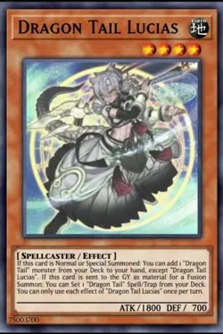 Dracotail Lukias Yu-Gi-Oh! JUSH-EN001 1st Ultra Rare - Image 1