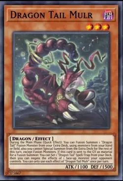 Dracotail Mululu Yu-Gi-Oh! JUSH-EN005 1st Ultra Rare - Image 1