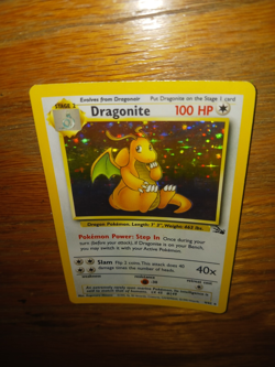 Pokemon TCG Dragonite Fossil 4/62 Holo 1999-2000 Wizards Base Set Copyright Holo - Image 2