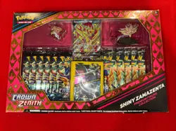 Pokemon TCG Crown Zenith Premium Figure Collection Box 11 Packs Shiny Zamazenta - Image 1