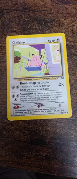 Clefairy 30/111 Uncommon Neo Genesis Pokemon Moderately Played - Image 1