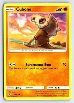Cubone 57 C Forbidden Light Pokemon NM/M - Image 1