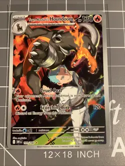 Pokemon Team Rocket's Houndoom Sv10 Destined Rivals 191/182 Illustration Rare NM - Image 1
